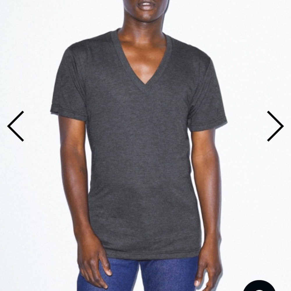 American Apparel Tri-Blend deep vneck T-shirt Sz M